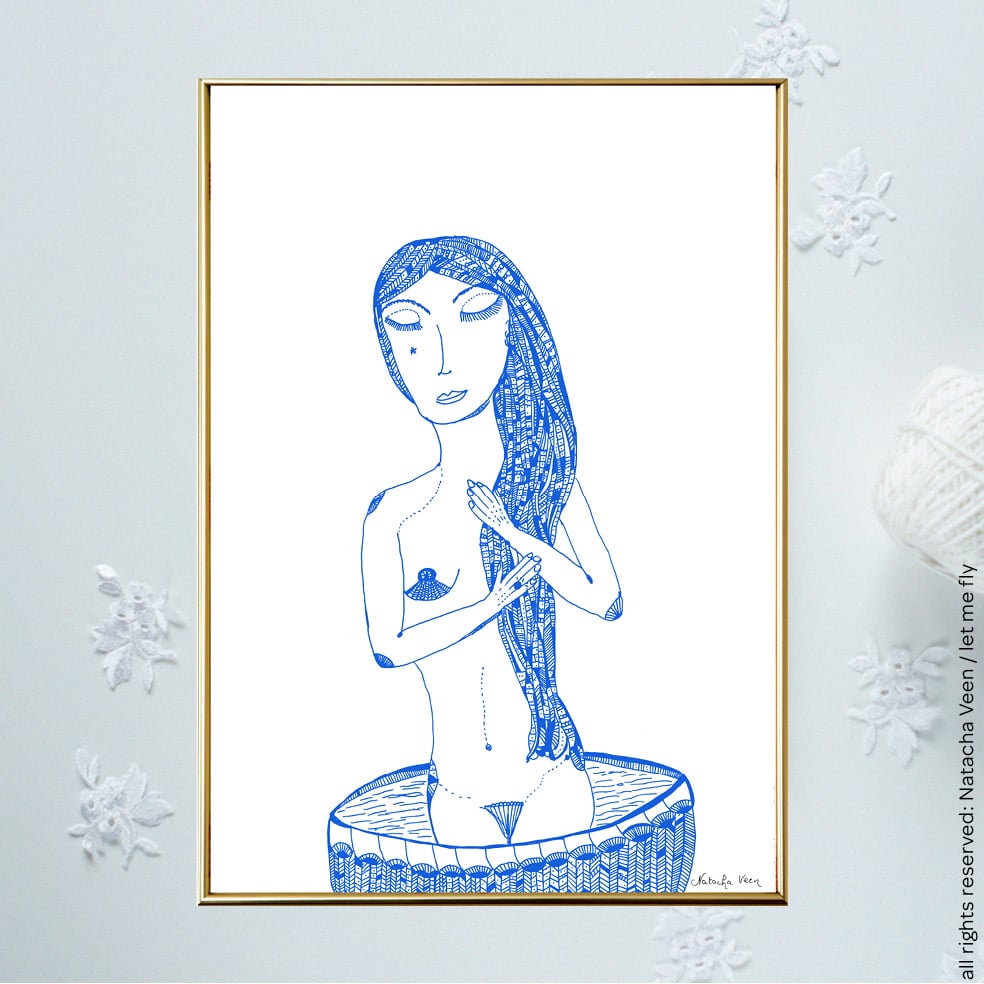 Image of Blue *Woman & Bath*_A4