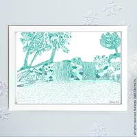 Image 2 of Green *Waterfall*_A4