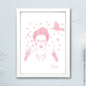Image of Pink *Frida*_18x24 cm