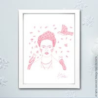 Image 2 of Pink *Frida*_18x24 cm