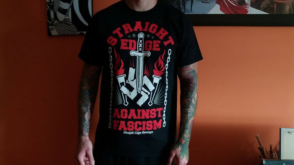 Image of Straight Edge Against Fascism T Shirt
