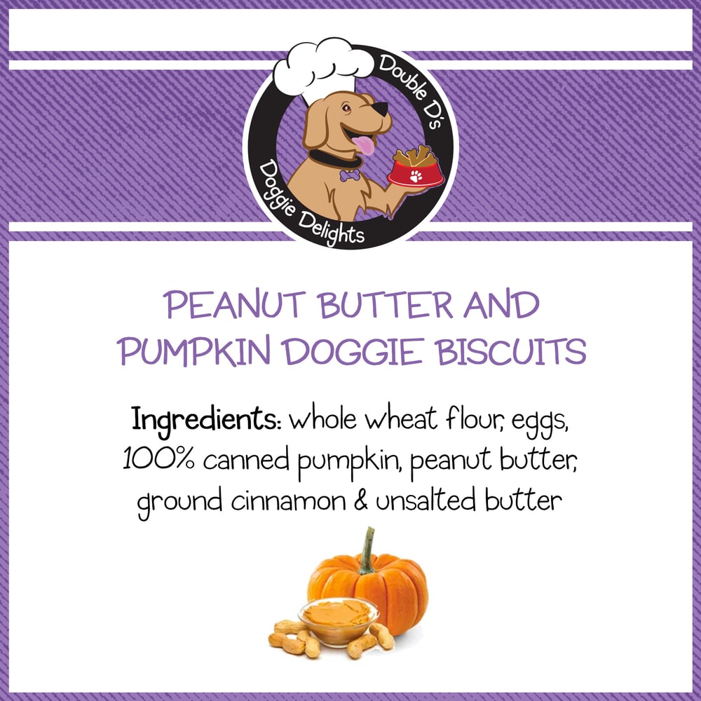 Image of Peanut Butter and Pumpkin Doggie Biscuits