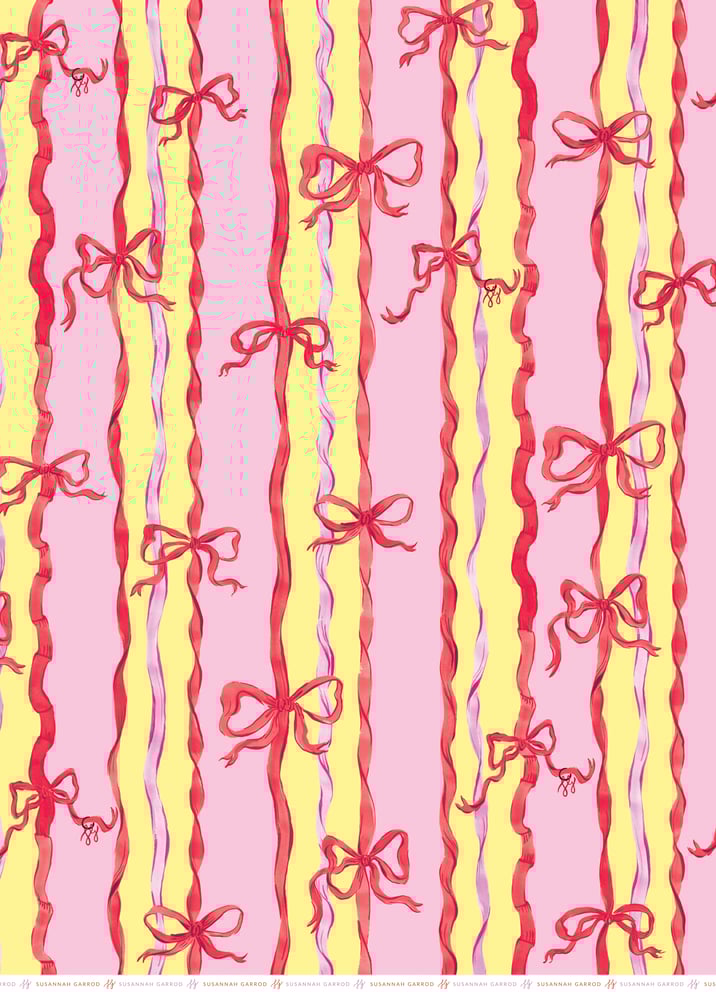 Candy Bows Wrapping Paper (5 sheets) / Susannah Garrod