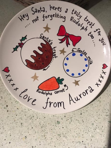 Image of Personalised Santa's treat plate