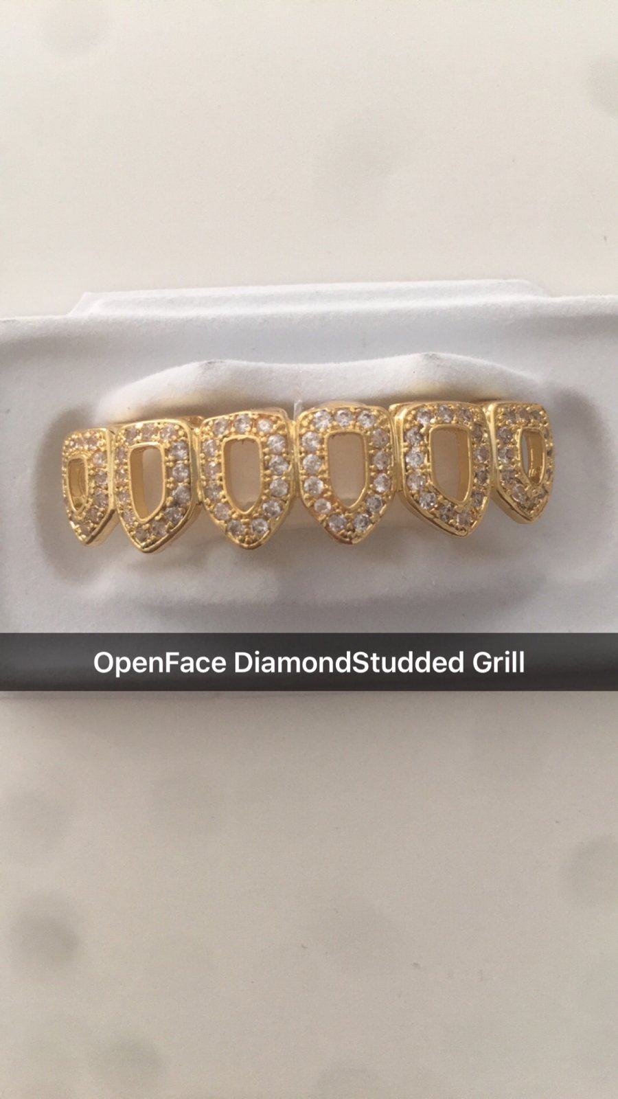Image of OPENFACE DIAMOND STUDDED GRILL 