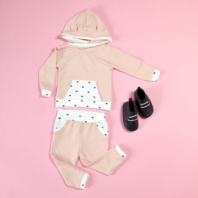 Image of GEMINI baby hoodie + joggers set PDF Pattern