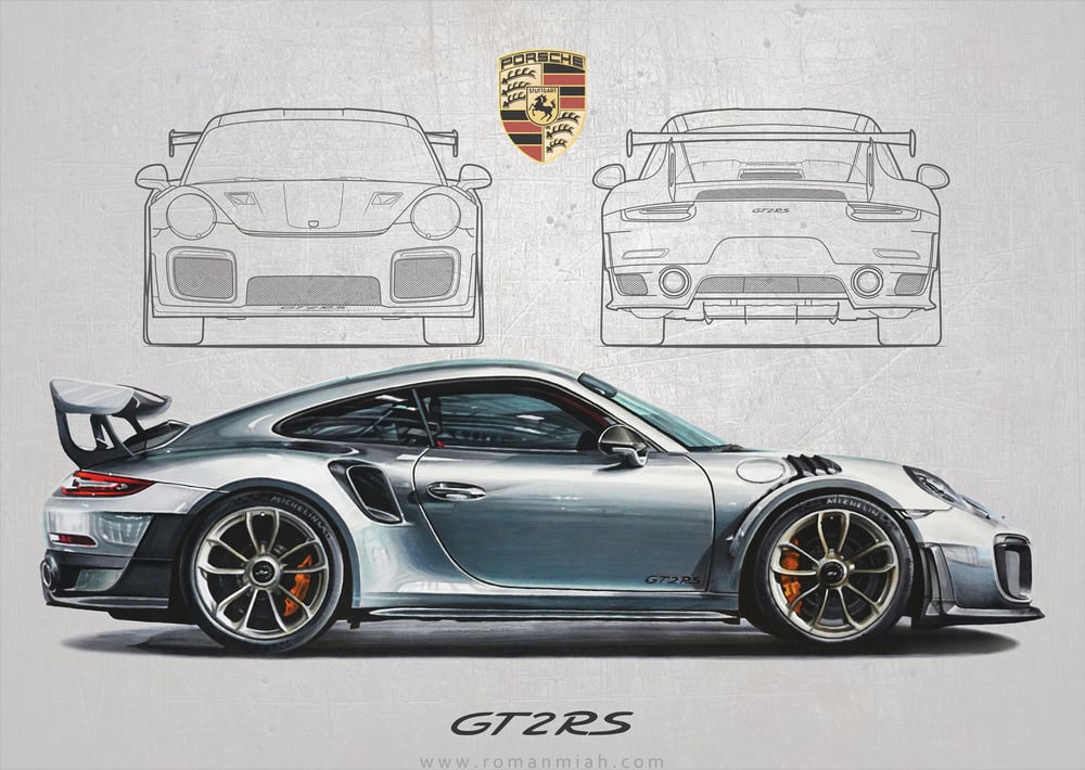 Image of Porsche 911 GT2 RS Poster Print
