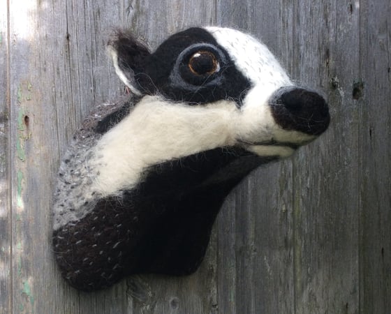Image of Badger. (Faux Taxidermy Collection.)