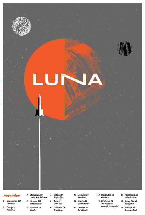 Image of Luna 2017 Silkscreen Tour Poster