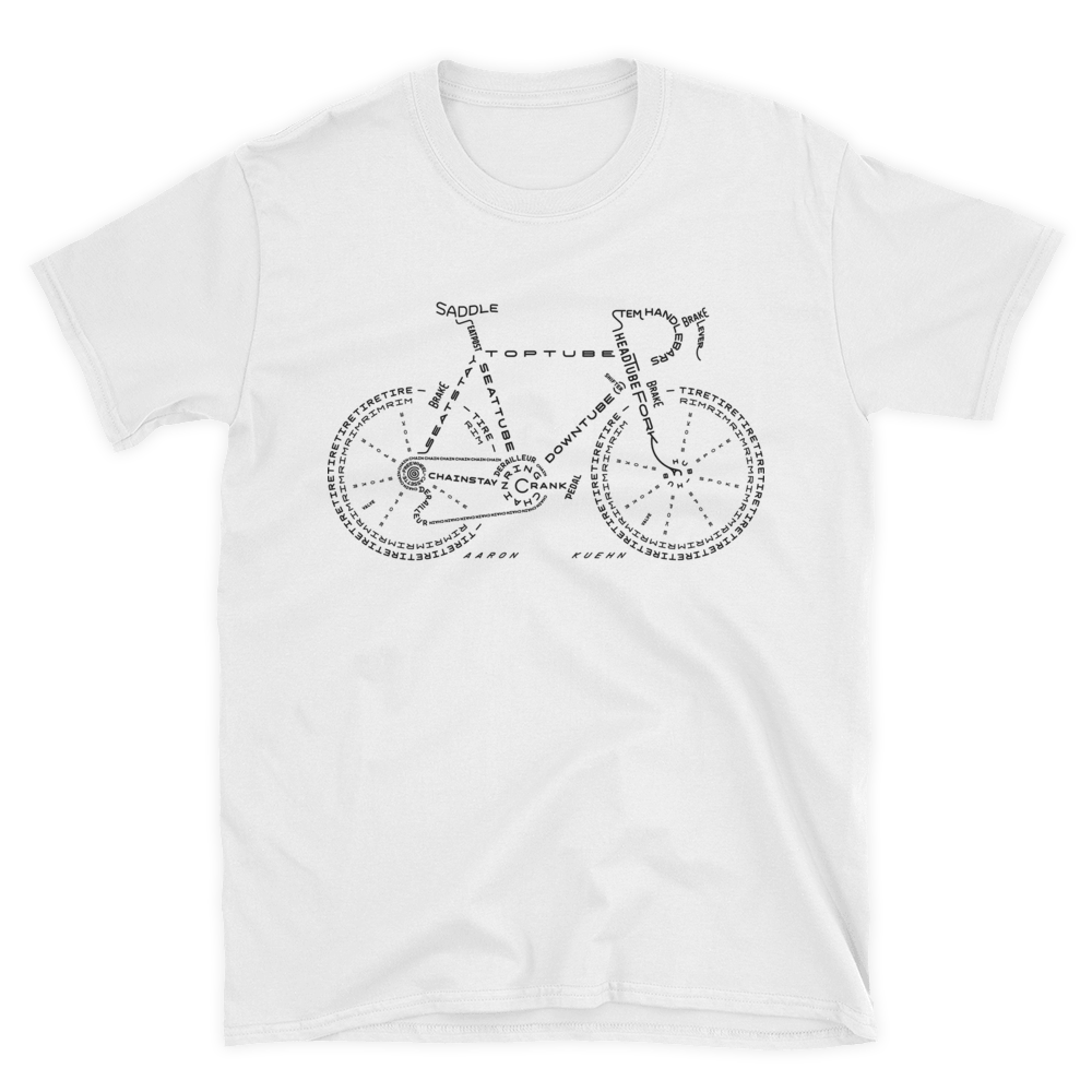 Image of Bicycle Typogram - T-shirt