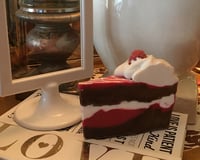 Chocolate Raspberry Soap Cake Slice