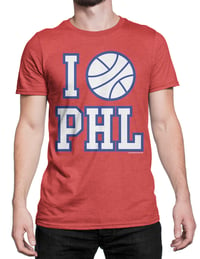 Image 1 of I Love Philly Basketball T-Shirt