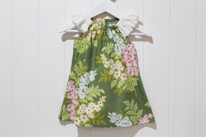 Image of Flutter Sleeve Dress - Sage Floral