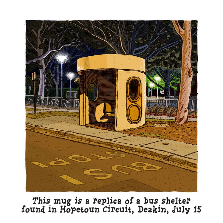 BUS STOP AT NIGHT MUG Image 2