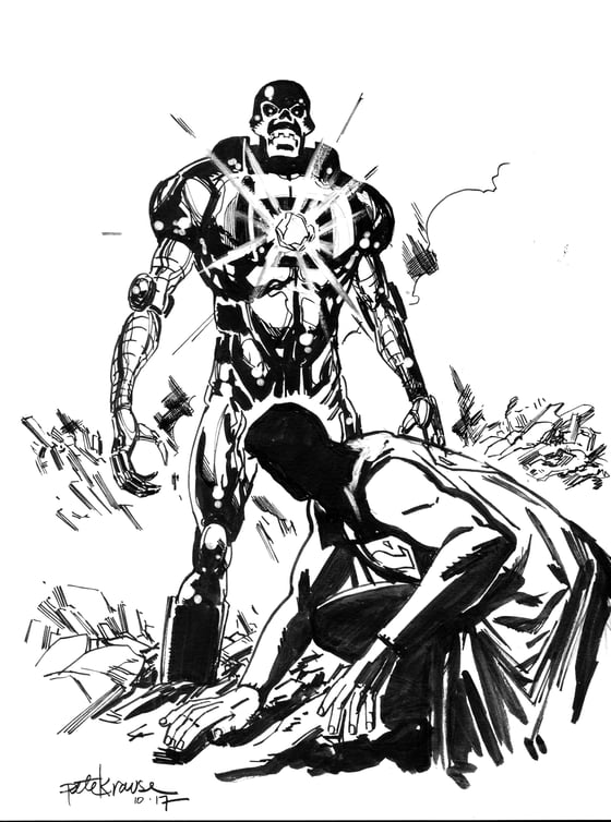 Image of Inktober 2017 Metallo vs. Superman