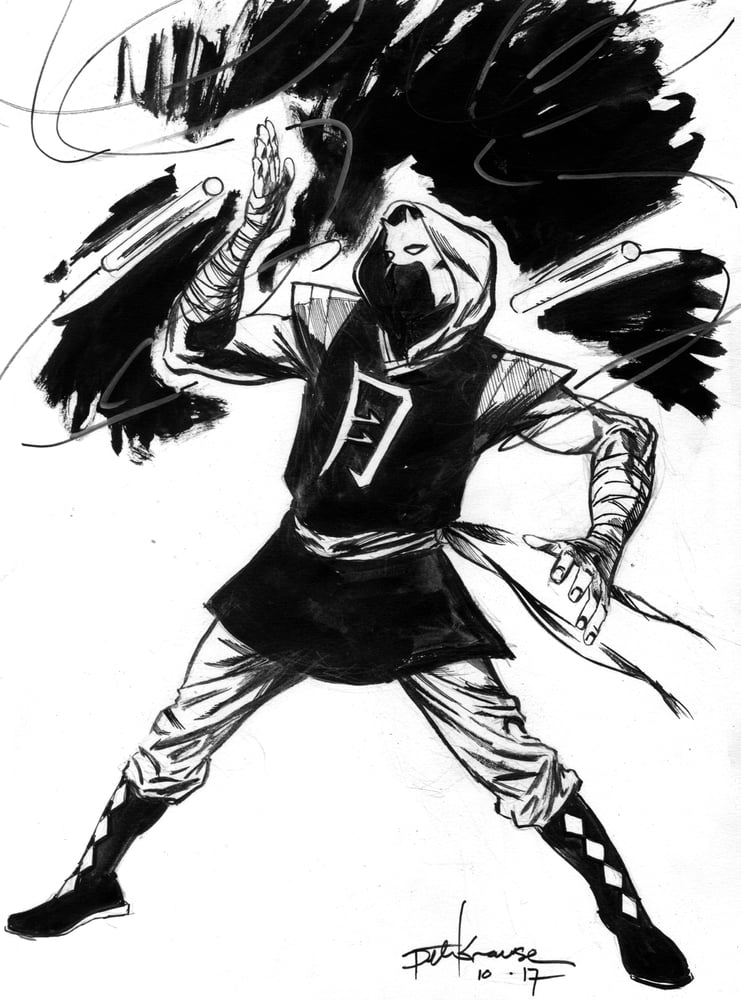 Image of Inktober 2017--Daredevil villain Ikari!