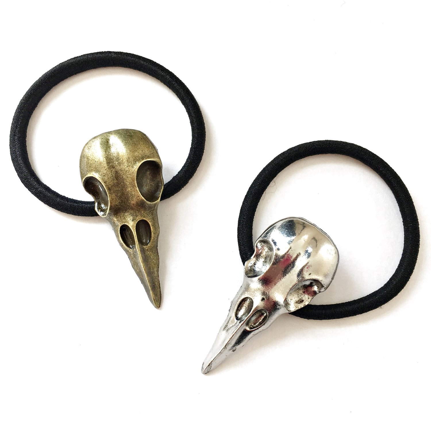Creepy Crow Skull Hair Tie Bobble | Stoned Affection