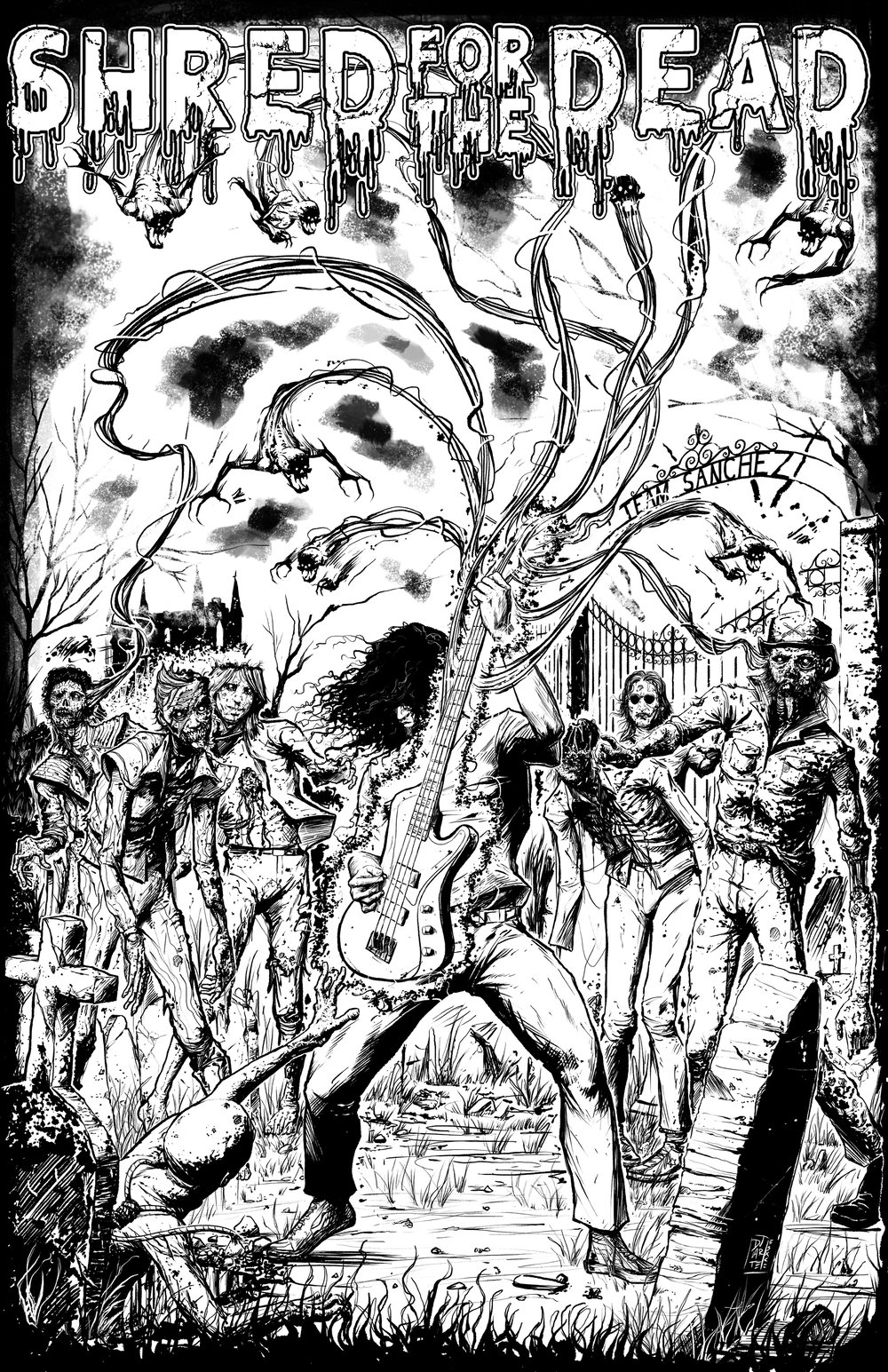Image of Team Sanchez- Shred for the Dead- Tshirt