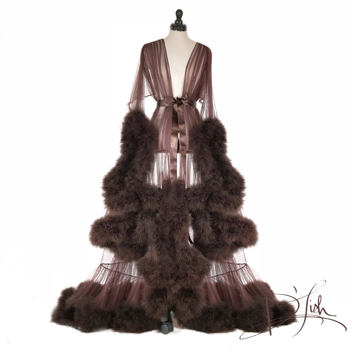 Deluxe Chocolate Cassandra Dressing Gown