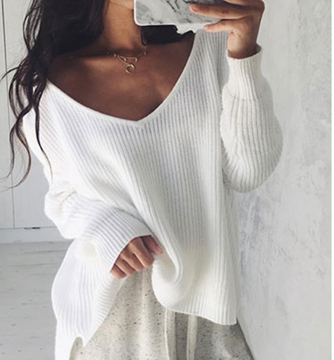 Image of Hot style irregular knit sweater