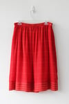 Image of SOLD Grid Lines Flowy Red Skirt