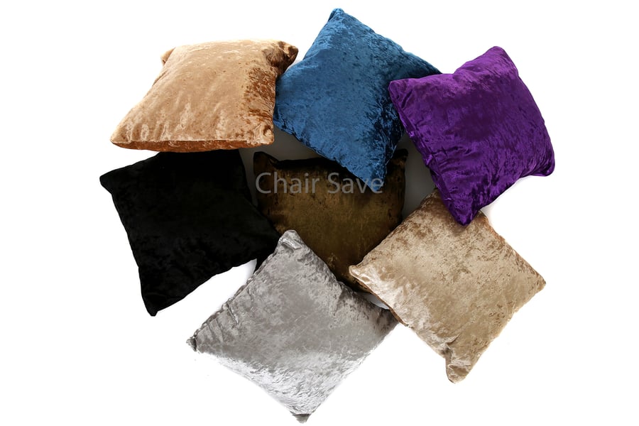 Image of Crushed Velvet Designer Fabric Monaco Tub Chair Cushions