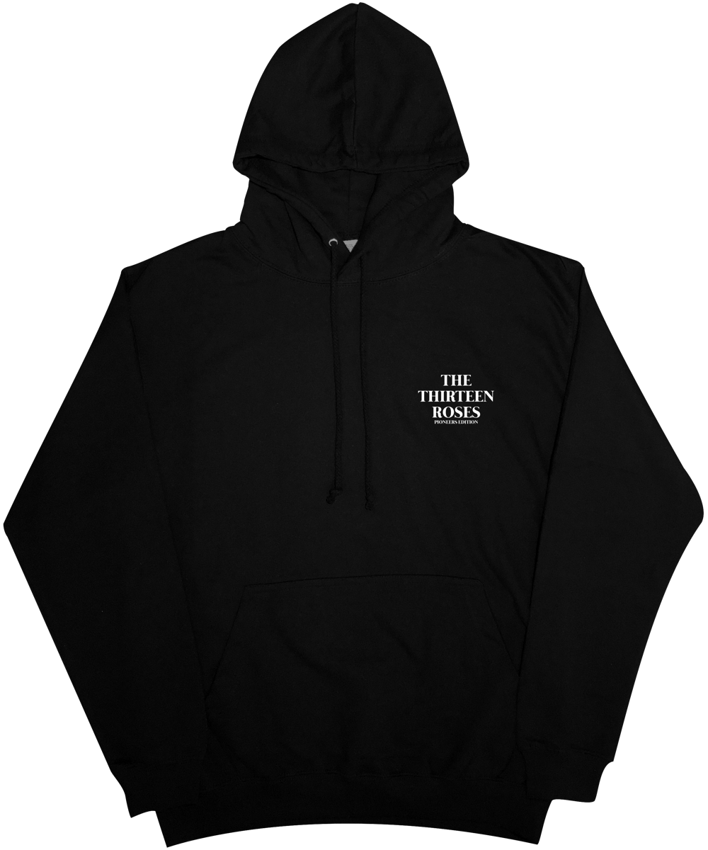 Image of "THE THIRTEEN ROSES" BLACK HOODIE