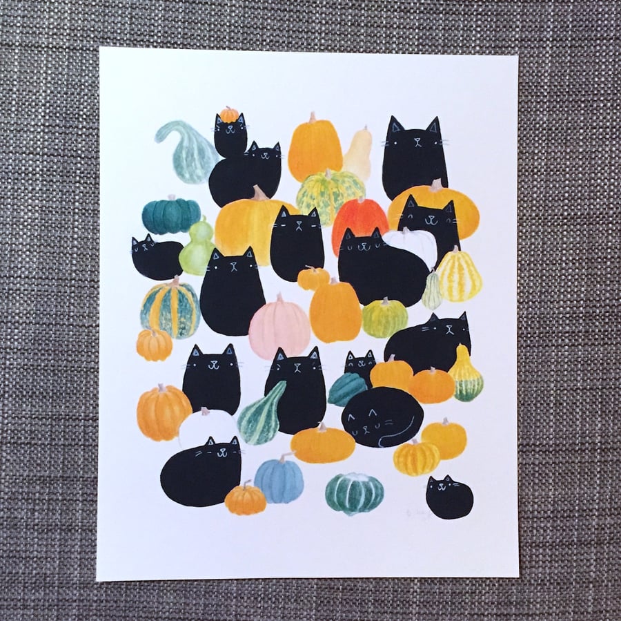 Image of pumpkat print