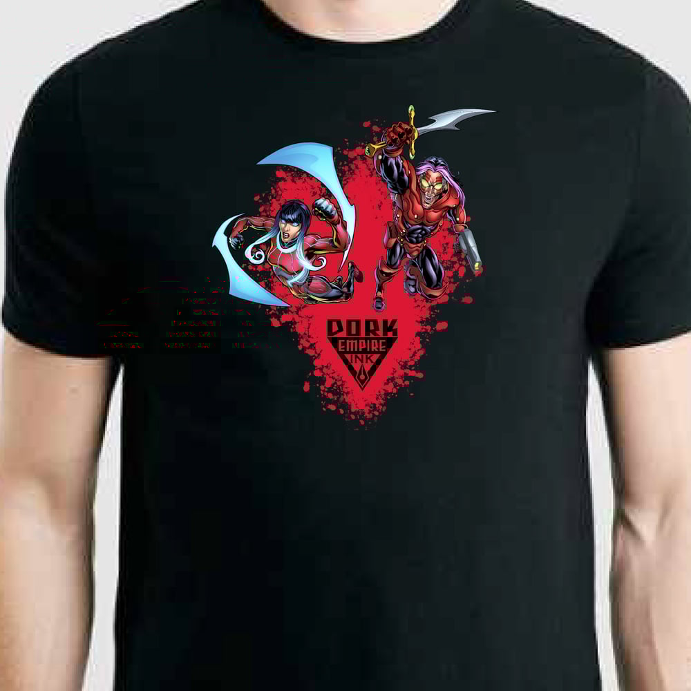 Image of AGENT WILD / COMMANDER ADAM - DREAM TEAM Tee (BLACK)