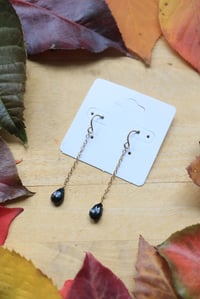 Image 2 of Simple Brass Chained Earrings