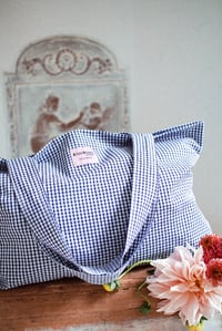 Image 7 of Tote bag [Vichy bleu foncé]