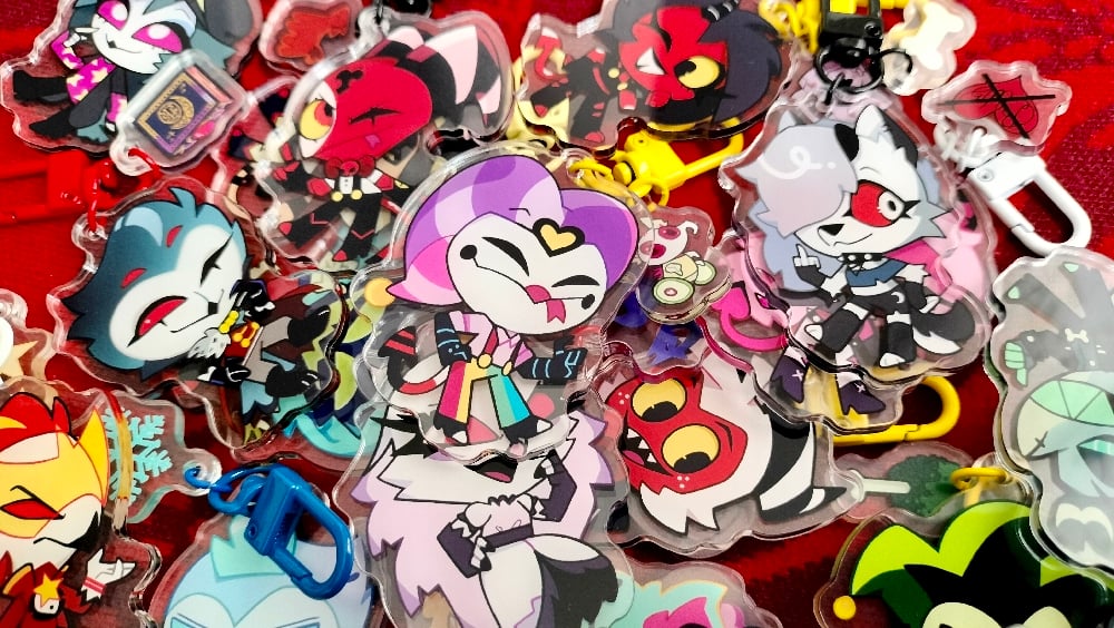 Helluva Boss Double-side Acrylic Charm with double expression