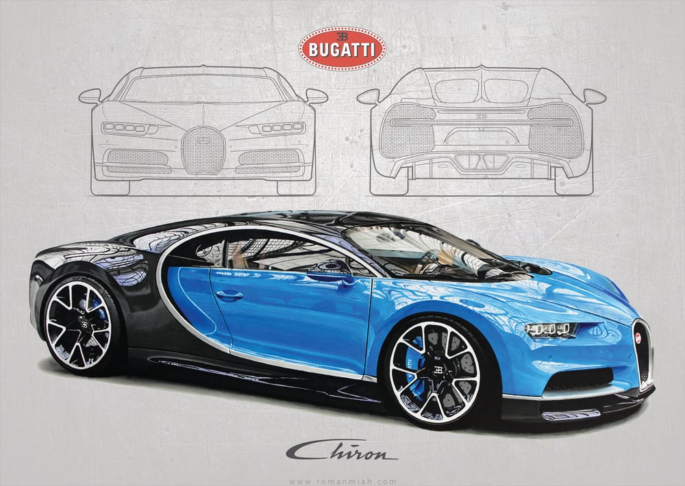 Image of Bugatti Chiron Poster Print