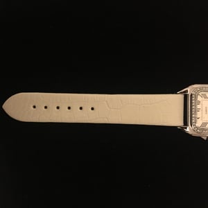 Image of Ladies White Watch with Silver Bezel