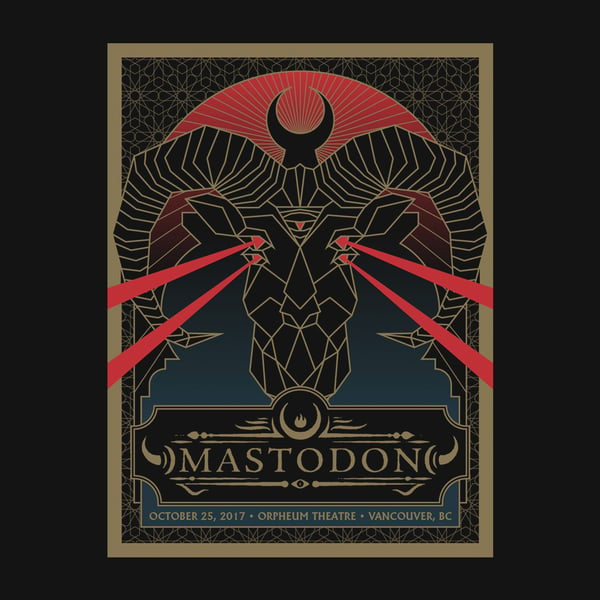 Image of Mastodon Gig Poster 10/25/17