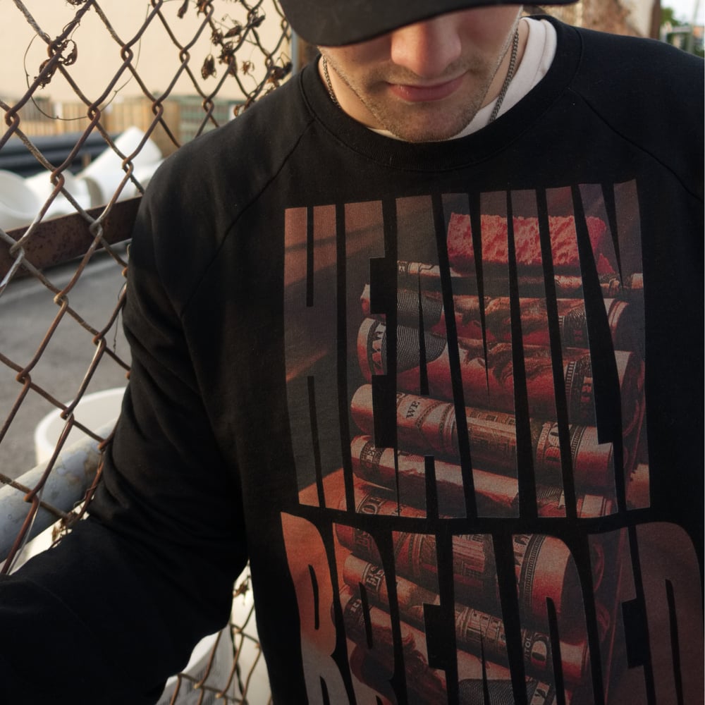 Image of Black Heavily Breaded SweatShirt
