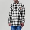 Cromford Flannel Checked Shirt in Black and White