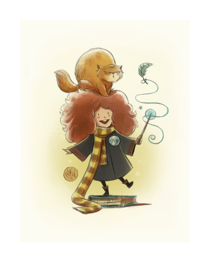 Image of Hermione & Crookshanks