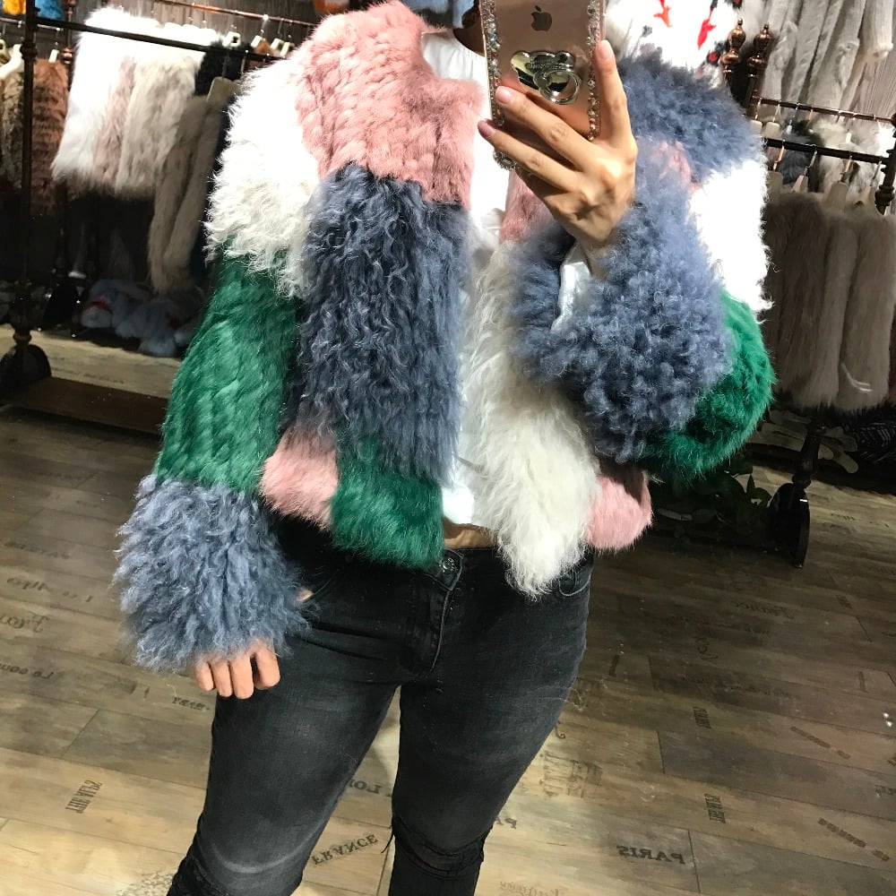 Image of 'NIKADE' KNITTED FUR JACKET (AUS SHOWROOM)