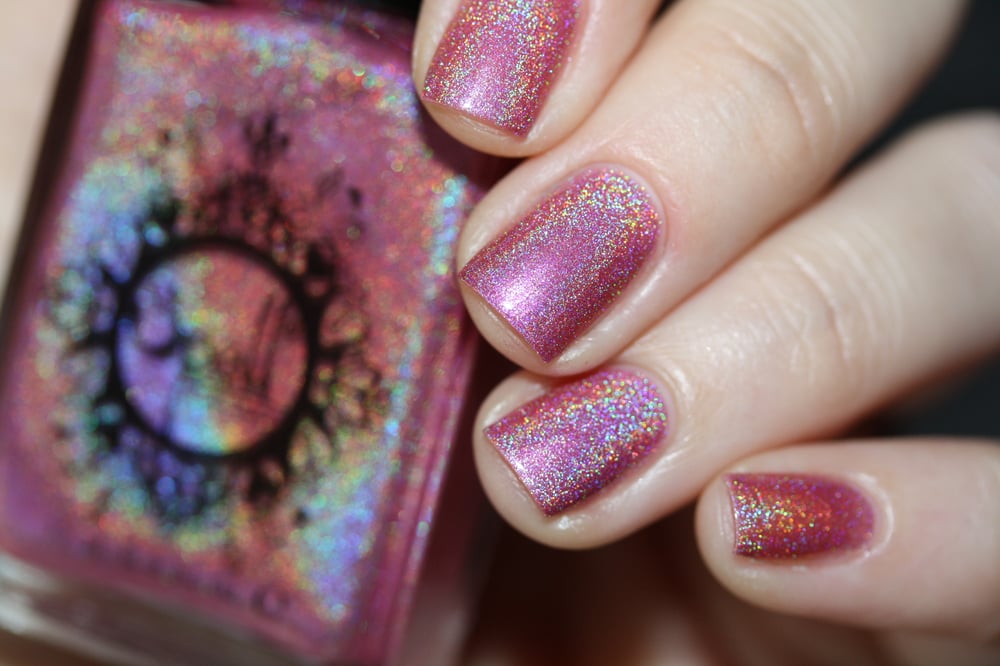 Image of ~Chump~ cool rose pink linear holo nail polish Duds III!