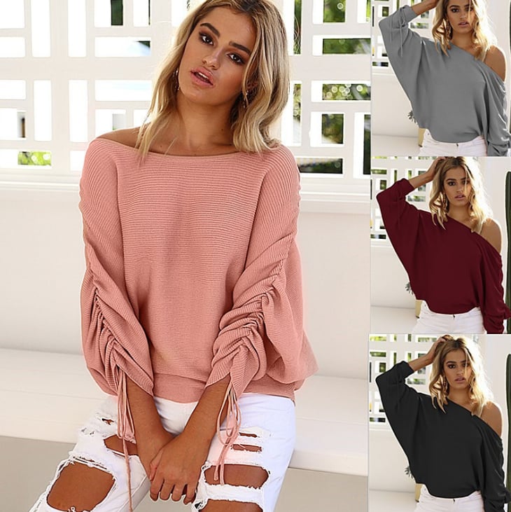 Image of New leisure and shoulder knit tops