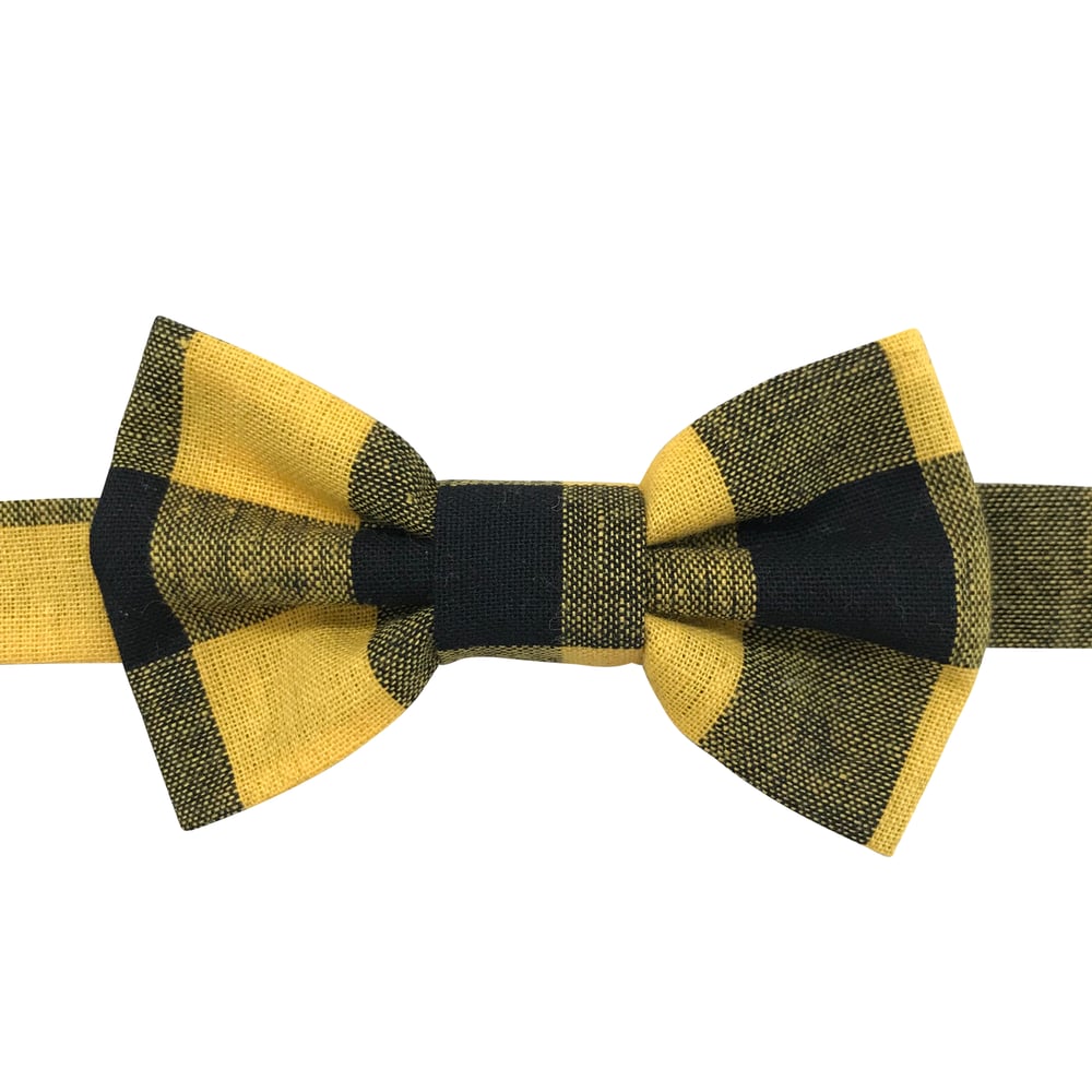 Image of check bow tie