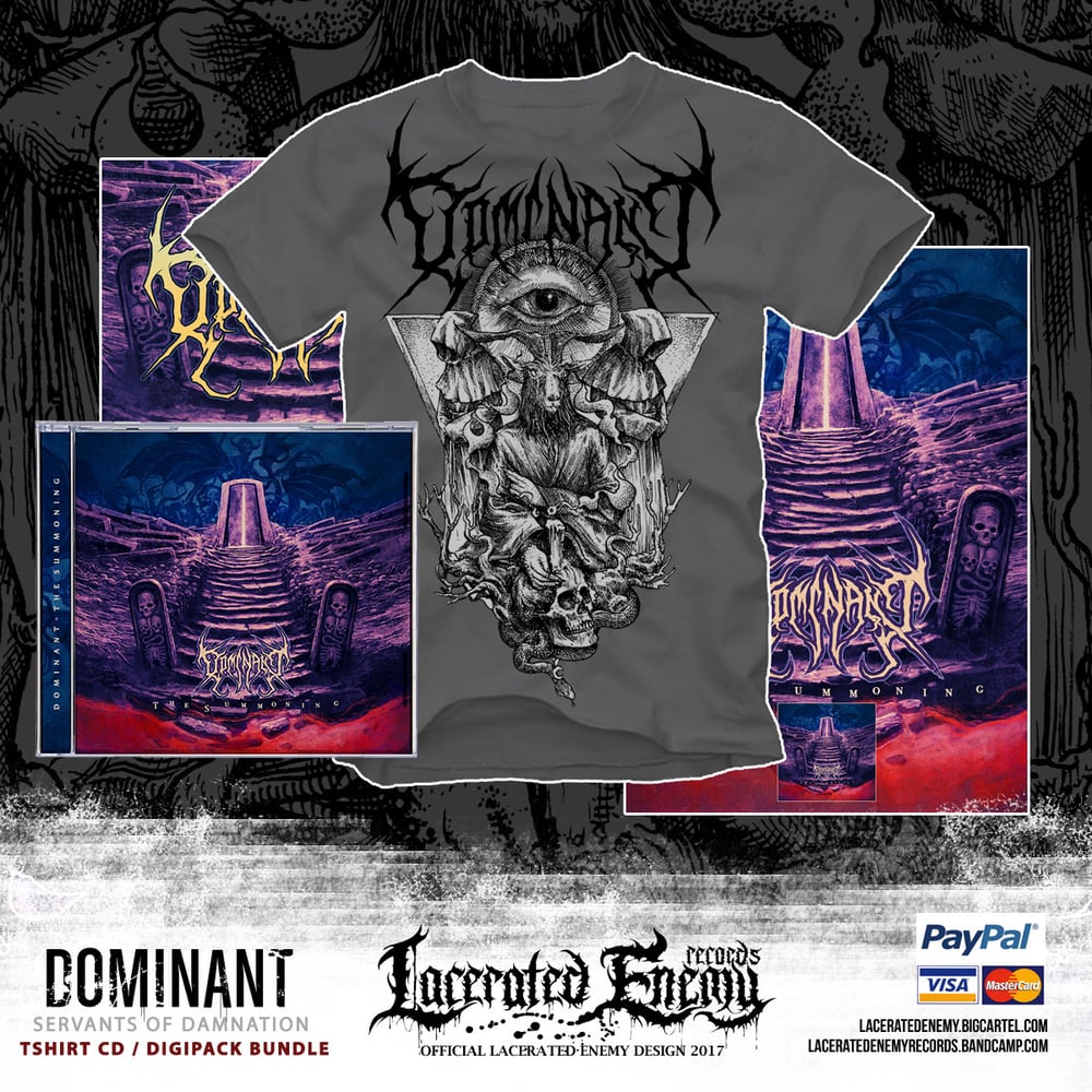 DOMINANT - Servants of Damnation Tshirt - CD / Digipack BUNDLE