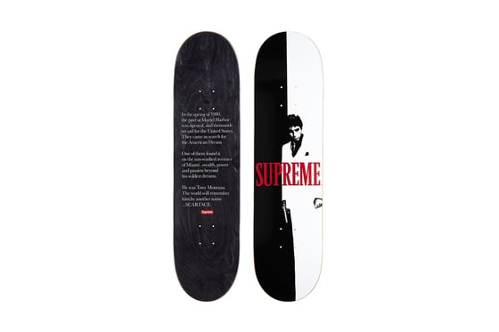 Image of SUPREME/SCARFACE - SPLIT SKATE DECK