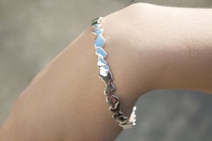 Image of Sterling Silver Cracked Bangle