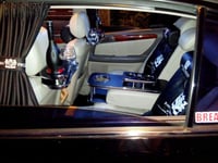 Image 3 of Flossdvip all leather / diamond headrest table pair