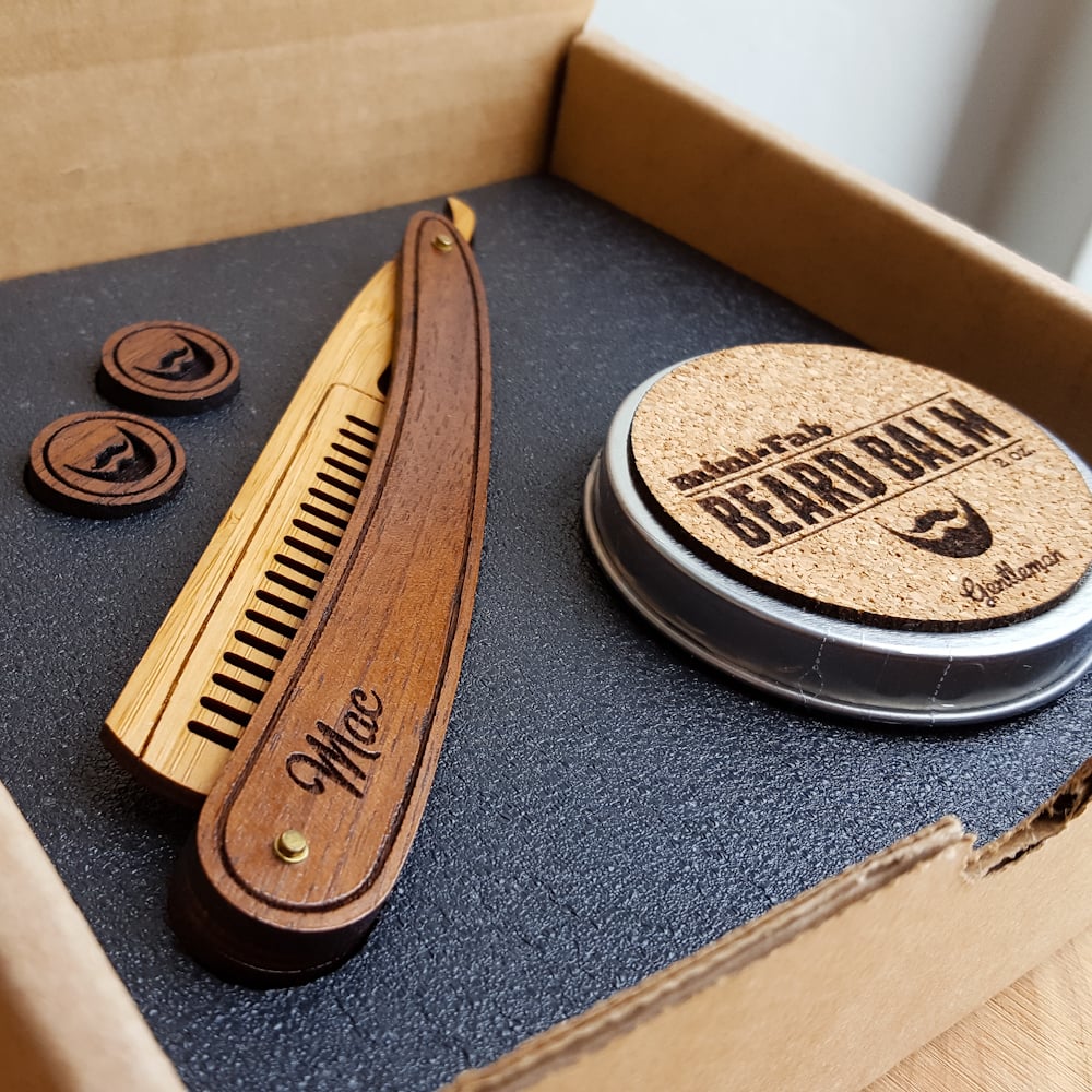 beard kit with straight razor