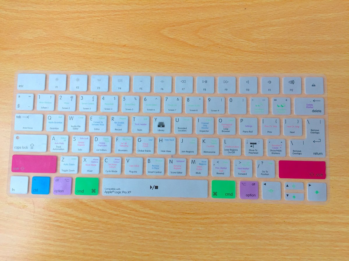 KB Covers Logic Pro X QWERT ー 18343 8518 KB Covers KB Keyboard for Logic Pro KBKYBD-LOG-AK-W B&H Photo
