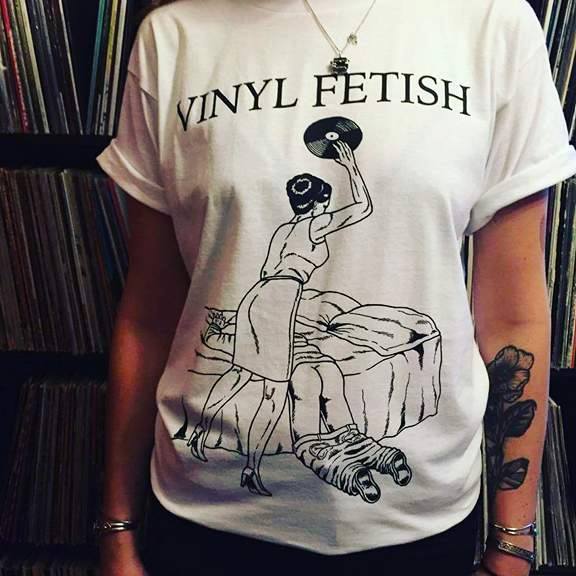 Image of VINYL FETISH spank shirt
