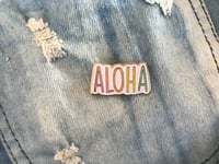 Image 2 of Aloha Rainbow Glitter Enamel Pin